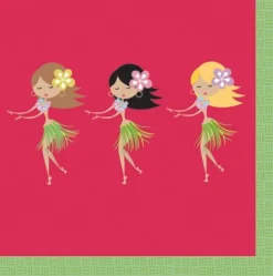 Mardi Gras Spot Let's Hula! 2-Ply Lunch Napkin (Pack Of 16) Tableware