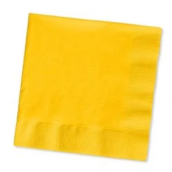Mardi Gras Spot Yellow School Bus 2-Ply Napkin (Pack Of 50)
