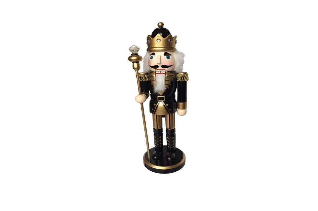 Plush Appeal, LLC Party Supplies 14" Black And Gold King Nutcracker (Each) 3 Plush Appeal, LLC Party Supplies 14" Black And Gold King Nutcracker (Each)