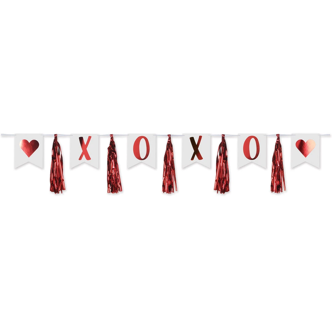 Plush Appeal, LLC XOXO Tassel Banner 13" X 6' (Each) Plush Appeal, LLC XOXO Tassel Banner 13" X 6' (Each)