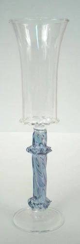 Plush Appeal, LLC Ophelia Flute Clear With Blue Stem 9.75" X 2.75" (Each)