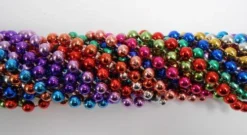 TBCS33 33" Round Metallic 12 Color Mardi Gras Beads (Case - 60 Dozen)