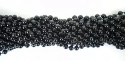 TB33 33" Round Black Mardi Gras Beads (6 Dozen - 72 Necklaces)