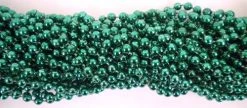 TBCS33 33" Round Metallic Dark Green Mardi Gras Beads (Case - 60 Dozen)