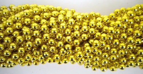 TBCS33 33" Round Metallic Gold Mardi Gras Beads - Case (60 Dozen) 3 TBCS33 33" Round Metallic Gold Mardi Gras Beads - Case (60 Dozen)