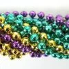 TB33 33" Globe Metallic Purple, Gold And Green Mardi Gras Beads (6 Dozen - 72 Necklaces)
