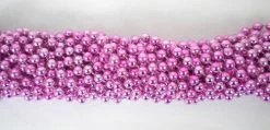 TB33 33" Round Metallic Pink Mardi Gras Beads (6 Dozen - 72 Necklaces)