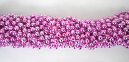 TB33 33" Round Metallic Pink Mardi Gras Beads (6 Dozen - 72 Necklaces) 3 TB33 33" Round Metallic Pink Mardi Gras Beads (6 Dozen - 72 Necklaces)