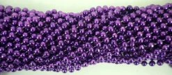 TB33 33" Round Metallic Purple Mardi Gras Beads (6 Dozen - 72 Necklaces)