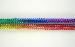 TBCSRAIN33 33" Round Metallic Rainbow 6 Section Mardi Gras Beads (Case - 60 Dozen)