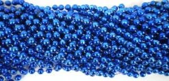 TBCS33 33" Round Metallic Royal Blue Mardi Gras Beads (Case - 60 Dozen)