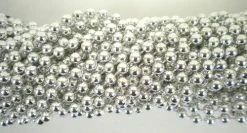 TBCS33 33" Round Metallic Silver Mardi Gras Beads (Case - 60 Dozen)