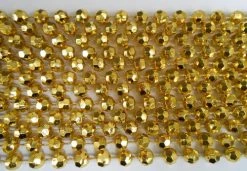 Mardi Gras Spot 48" 8mm Cut Metallic Gold Mardi Gras Beads