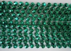 Mardi Gras Spot 48" 8mm Cut Metallic Green Mardi Gras Beads