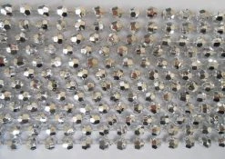 Mardi Gras Spot 48" 8mm Cut Metallic Silver Mardi Gras Beads