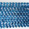 Mardi Gras Spot 48" 8mm Cut Metallic Turquoise Mardi Gras Beads 1 Mardi Gras Spot 48" 8mm Cut Metallic Turquoise Mardi Gras Beads