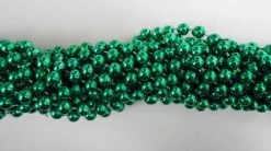 Plush Appeal, LLC 48" 8mm Round Metallic Green Mardi Gras Beads