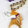 Mardi Gras Spot 36" NFL Licensed Minnesota Vikings Bead (Each)