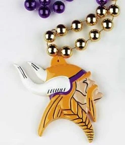 Mardi Gras Spot 36" NFL Licensed Minnesota Vikings Bead (Each)