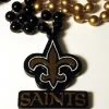 Mardi Gras Spot Beads 36" NFL Licensed New Orleans Saints Fleur De Lis Bead (Each)