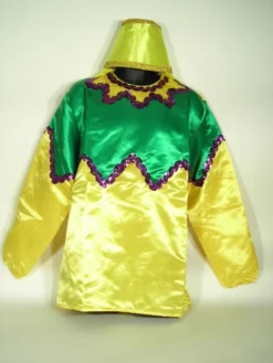Mardi Gras Spot #9 - Yellow Costume With Green Trim (Each)