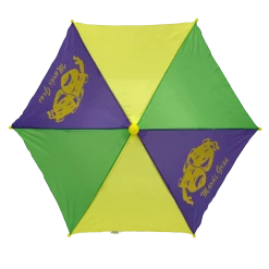 Mardi Gras Spot Novelties Purple, Green And Gold Umbrella 14.5" (Each)