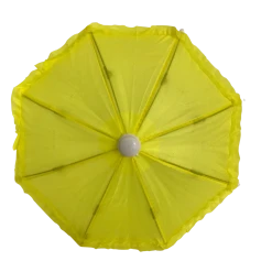 Mardi Gras Spot Yellow Umbrella With Ruffle 5" (Each) Novelties