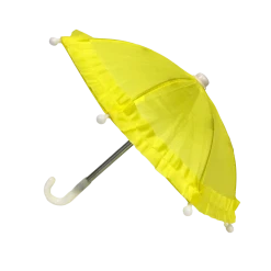 Mardi Gras Spot Yellow Umbrella With Ruffle 5" (Each) Novelties