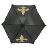 Mardi Gras Spot Black Umbrella With Metallic Gold Fleur De Lis 14.5" (Each)