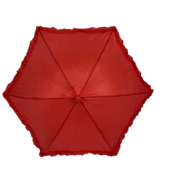 Mardi Gras Spot Novelties Red Umbrella With Red Ruffle 14.5" (Each)