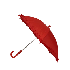 Mardi Gras Spot Novelties Red Umbrella With Red Ruffle 14.5" (Each)