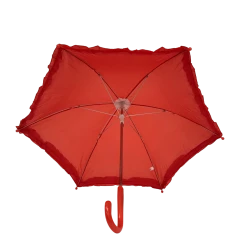 Mardi Gras Spot Novelties Red Umbrella With Red Ruffle 14.5" (Each) 7 Mardi Gras Spot Novelties Red Umbrella With Red Ruffle 14.5