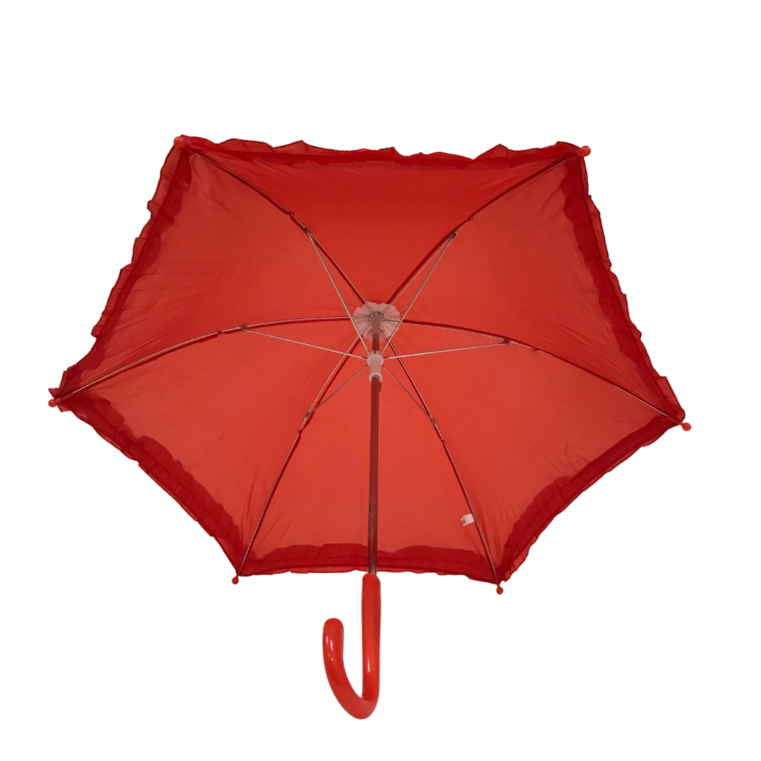 Mardi Gras Spot Novelties Red Umbrella With Red Ruffle 14.5" (Each) 5 Mardi Gras Spot Novelties Red Umbrella With Red Ruffle 14.5" (Each)
