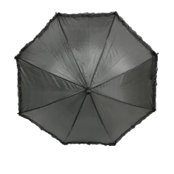 Mardi Gras Spot Black Umbrella With Ruffle 17.75" (Each) Novelties