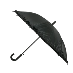 Mardi Gras Spot Black Umbrella With Ruffle 17.75" (Each) Novelties