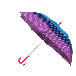 Mardi Gras Spot Novelties Rainbow Umbrella With White Polka Dots 19.5" (Each)