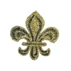 Plush Appeal, LLC Black And Gold Fleur De Lis Glitter Sticker 2" X 2" (Each) Party Supplies 2 Plush Appeal, LLC Black And Gold Fleur De Lis Glitter Sticker 2" X 2" (Each) Party Supplies