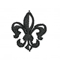 Plush Appeal, LLC Black Glitter Fleur De Lis (Each) Party Supplies