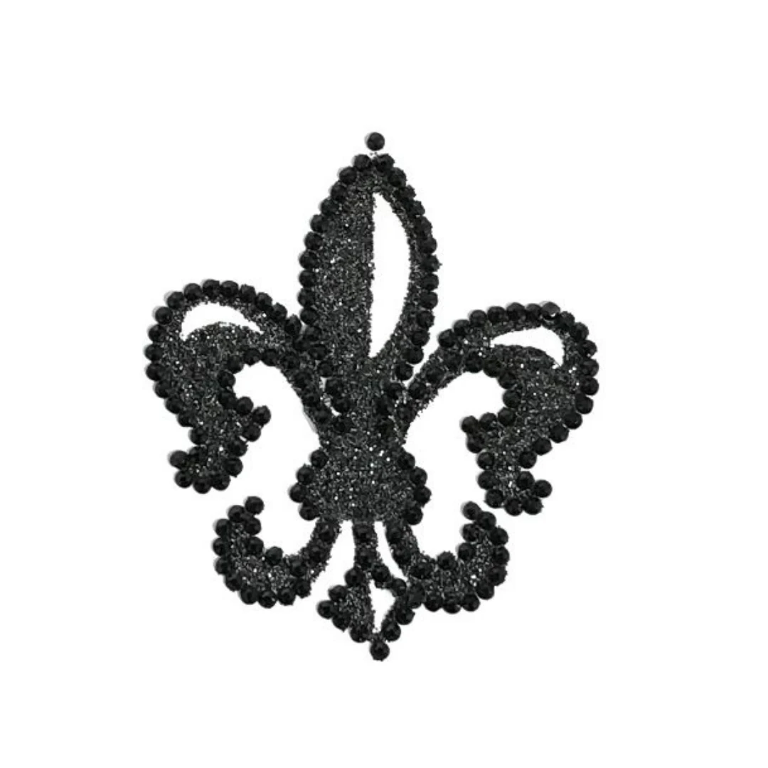 Plush Appeal, LLC Black Glitter Fleur De Lis (Each) Party Supplies 3 Plush Appeal, LLC Black Glitter Fleur De Lis (Each) Party Supplies