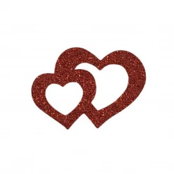 Sale Red Heart Glitter Sticker (Each) Party Supplies