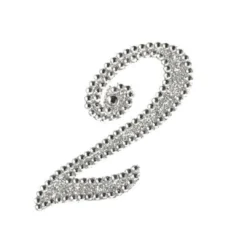 Plush Appeal, LLC Glitter Script Sticker Number "2" (Each) Party Supplies