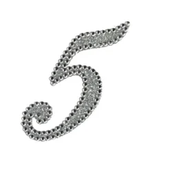 Plush Appeal, LLC Glitter Script Sticker Number "5" (Each) Party Supplies
