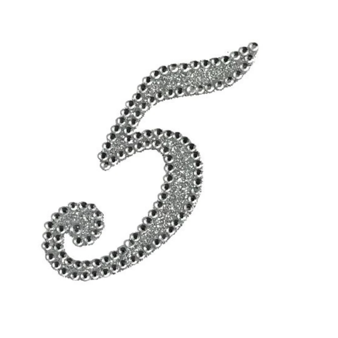 Plush Appeal, LLC Glitter Script Sticker Number "5" (Each) Party Supplies Plush Appeal, LLC Glitter Script Sticker Number "5" (Each) Party Supplies
