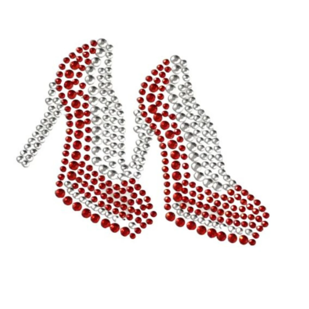 Plush Appeal, LLC Party Supplies High Heel Shoe Sticker Red And Silver (Each) Plush Appeal, LLC Party Supplies High Heel Shoe Sticker Red And Silver (Each)