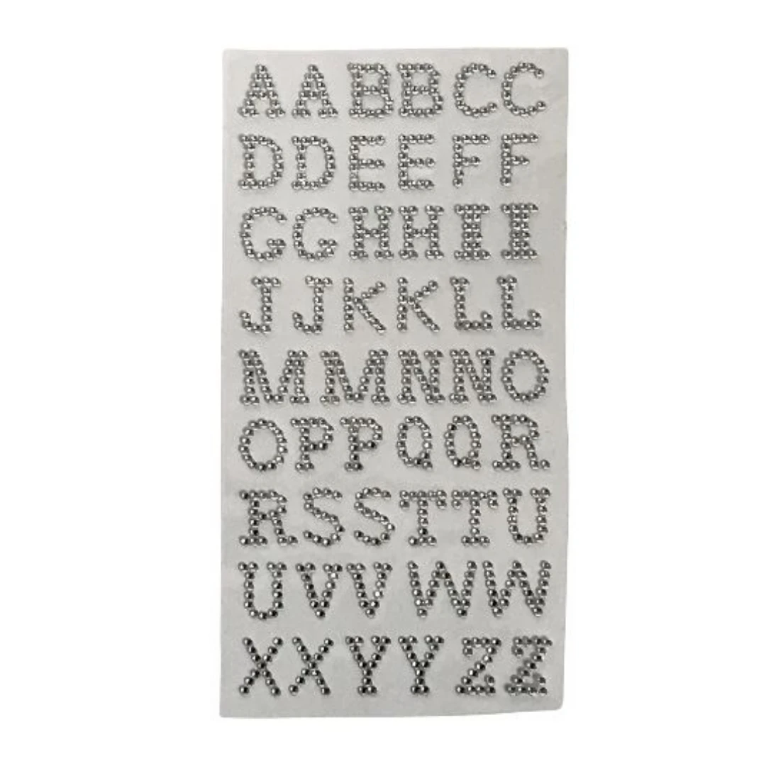 Plush Appeal, LLC Alphabet Letter In Silver Beading (Each) Party Supplies Plush Appeal, LLC Alphabet Letter In Silver Beading (Each) Party Supplies