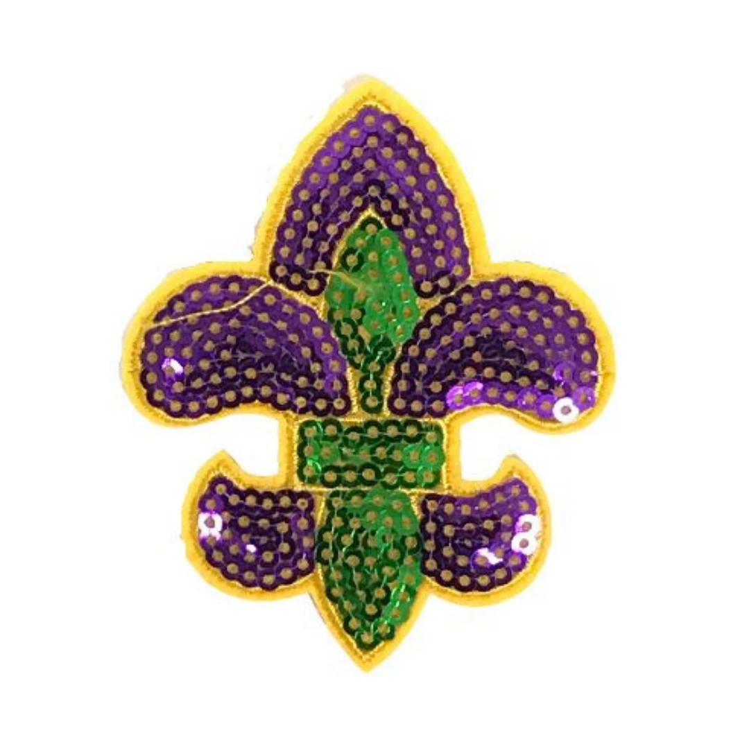 Plush Appeal, LLC Party Supplies Purple, Green And Gold Sequin Fleur De Lis (Each) 3 Plush Appeal, LLC Party Supplies Purple, Green And Gold Sequin Fleur De Lis (Each)