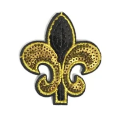 Plush Appeal, LLC Party Supplies Black And Gold Sequin Fleur De Lis (Each)