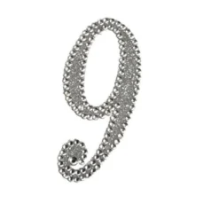 Plush Appeal, LLC Glitter Script Sticker Number "9" (Each) Party Supplies