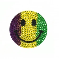 Sale Party Supplies Purple, Green And Yellow Smiley Face Sticker (Each)