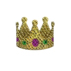 Plush Appeal, LLC Gold Crown With Purple And Green Stones Glitter Sticker (Each) Party Supplies